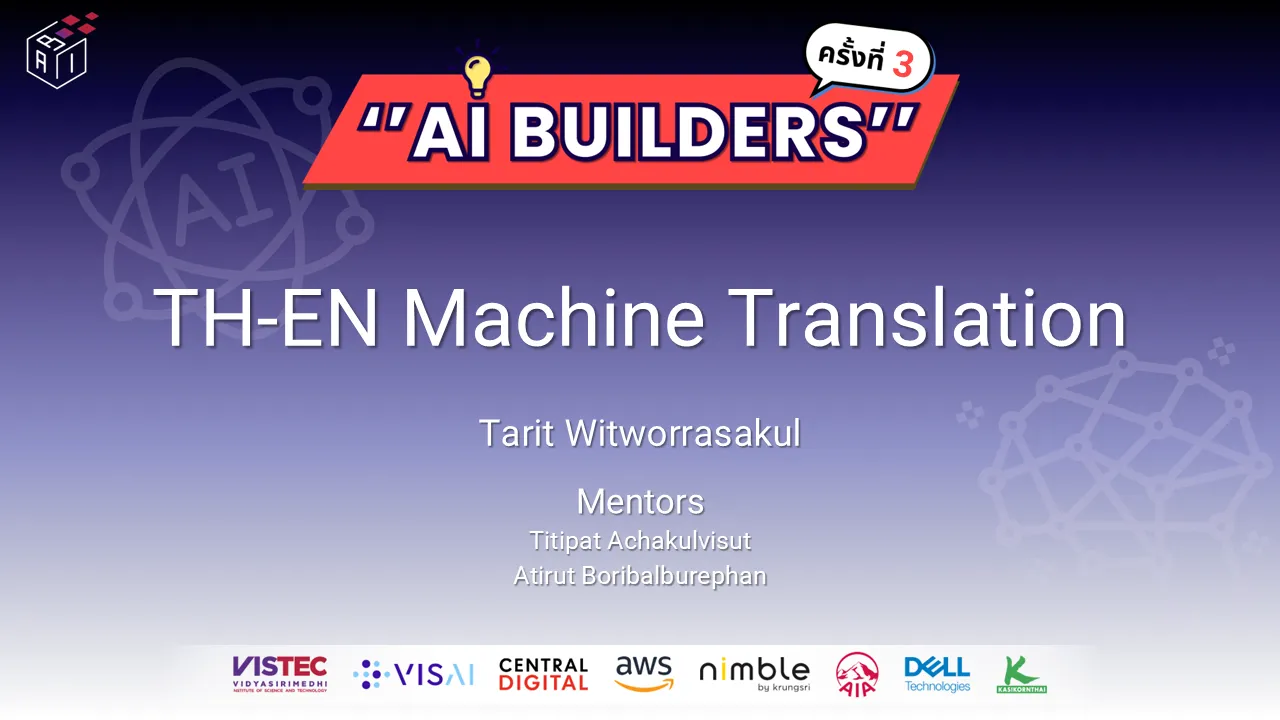 TH-EN Machine Translation