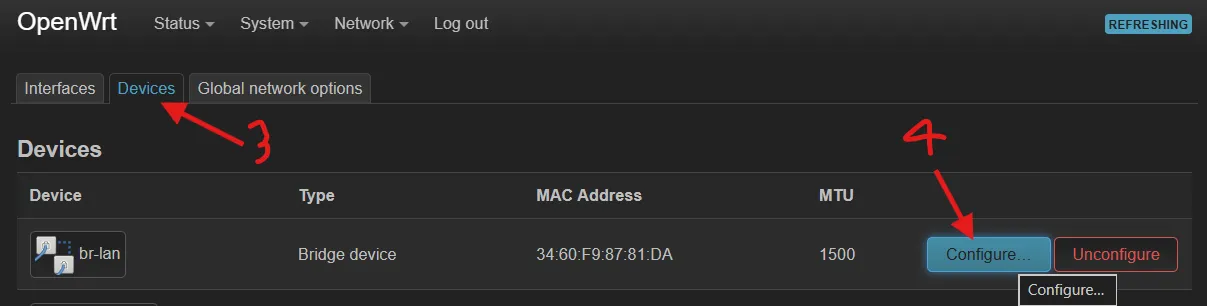 Device configuration